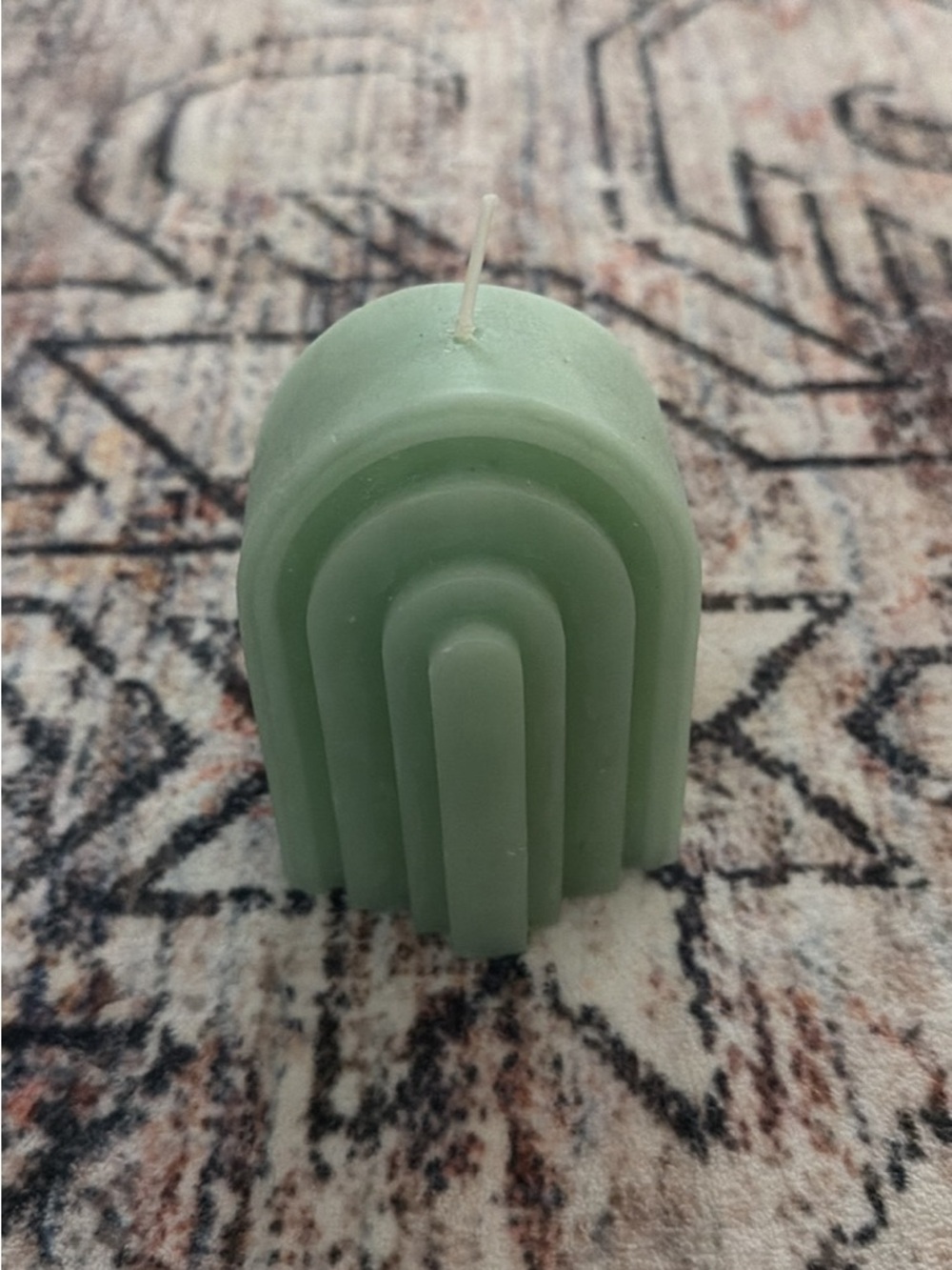 Green Arched Candle
